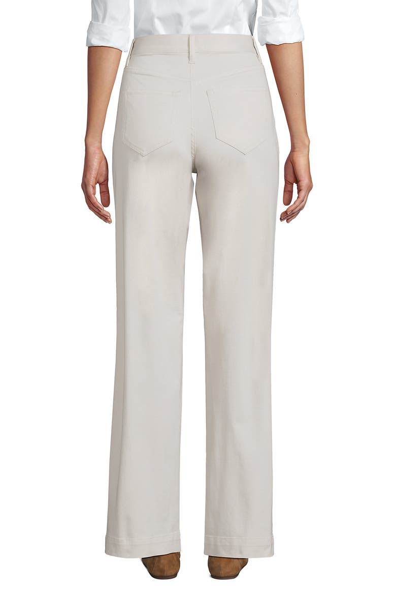 High Rise 5 Pocket Wide Leg Chino Pants, Alternate, color, Light Stone