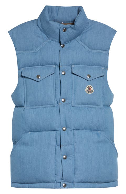Ervional Denim Down Puffer Vest