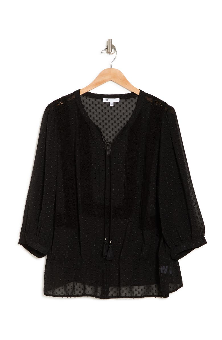 DR2 by Daniel Rainn Antoinette Swiss Dot Lace Top, Alternate, color,