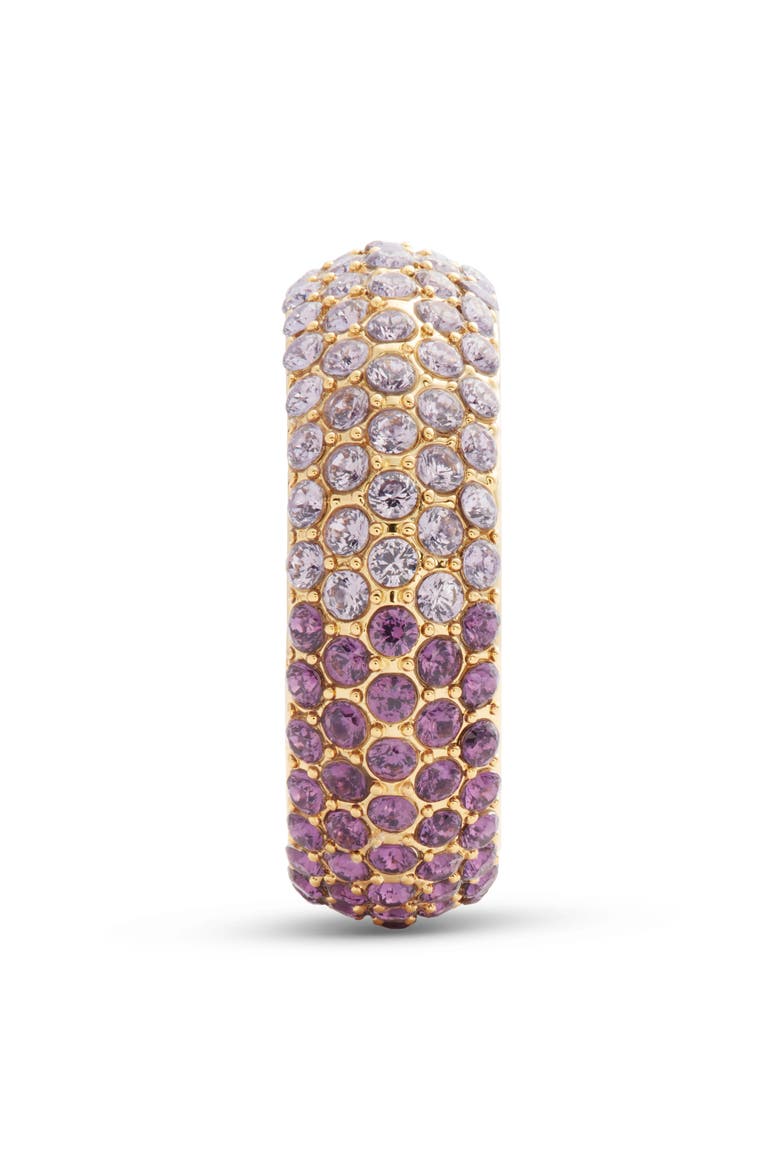 Mikki Pavé Crystal Band Ring, Alternate, color, GLD PUR MVE OMBR MX