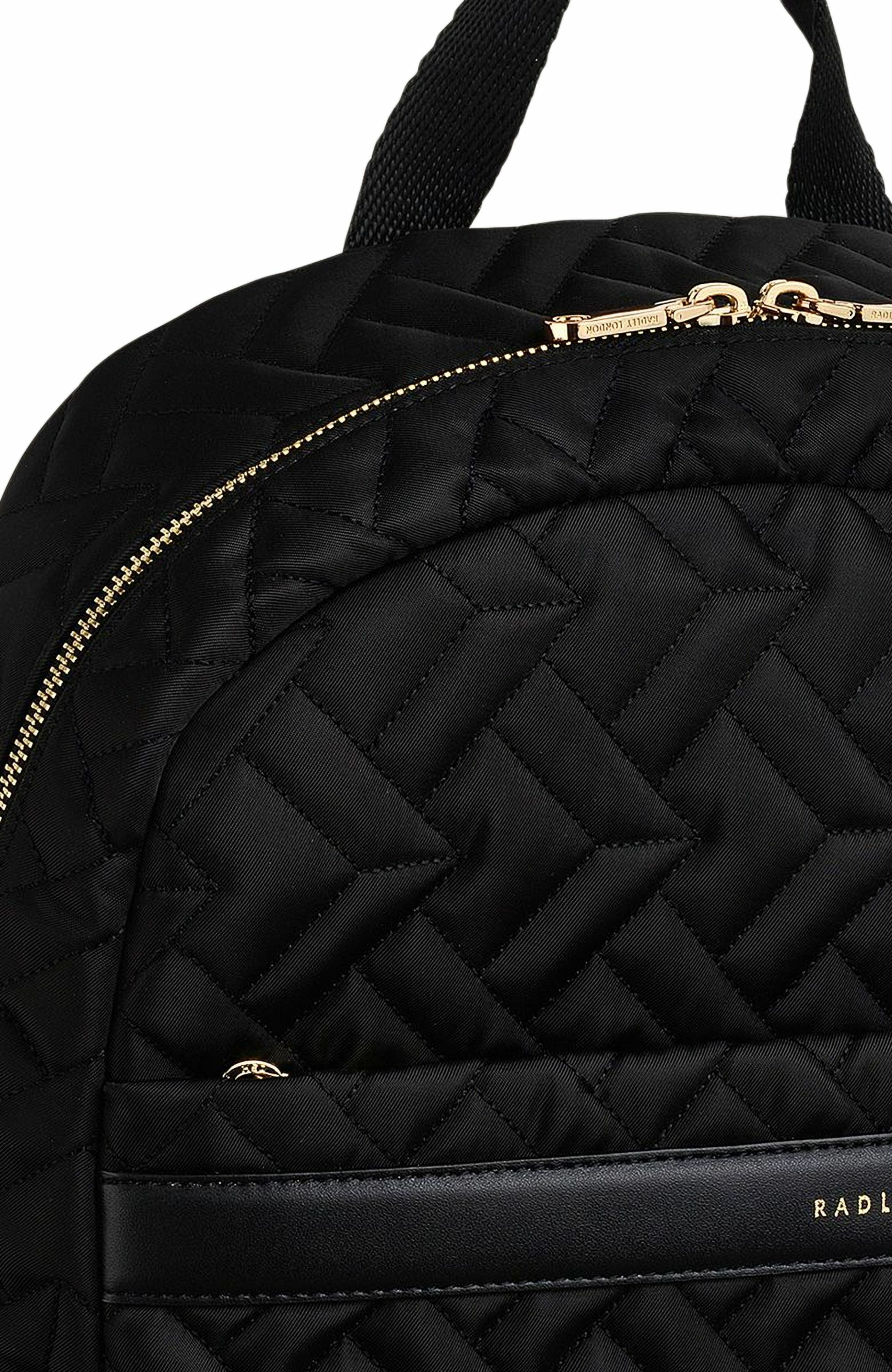 Radley Holland Park - Quilt Medium Ziptop Backpack, Alternate, color, Black