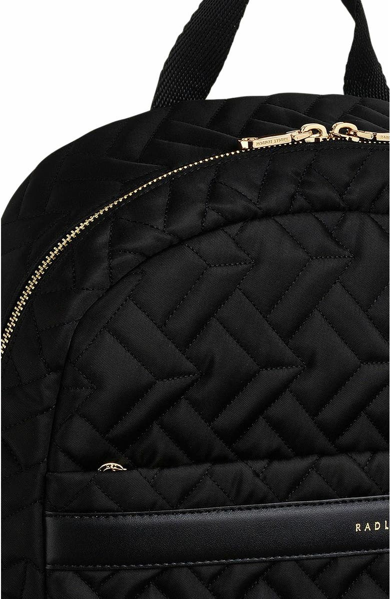 Radley Holland Park - Quilt Medium Ziptop Backpack, Alternate, color, Black