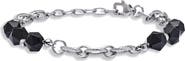 EYE CANDY LOS ANGELES Men's Jaxon Agate Beaded Chain Bracelet