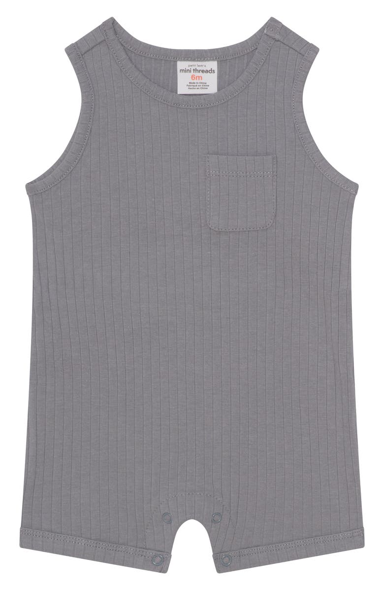 PL Baby by Petit Lem Pack of 4 Assorted Core Rompers, Alternate, color, Light Grey