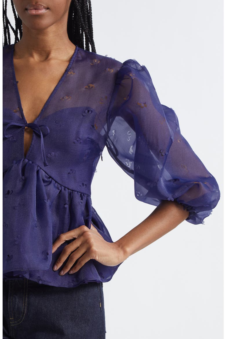 Floral Organza Top, Alternate, color, DITZY FLORAL