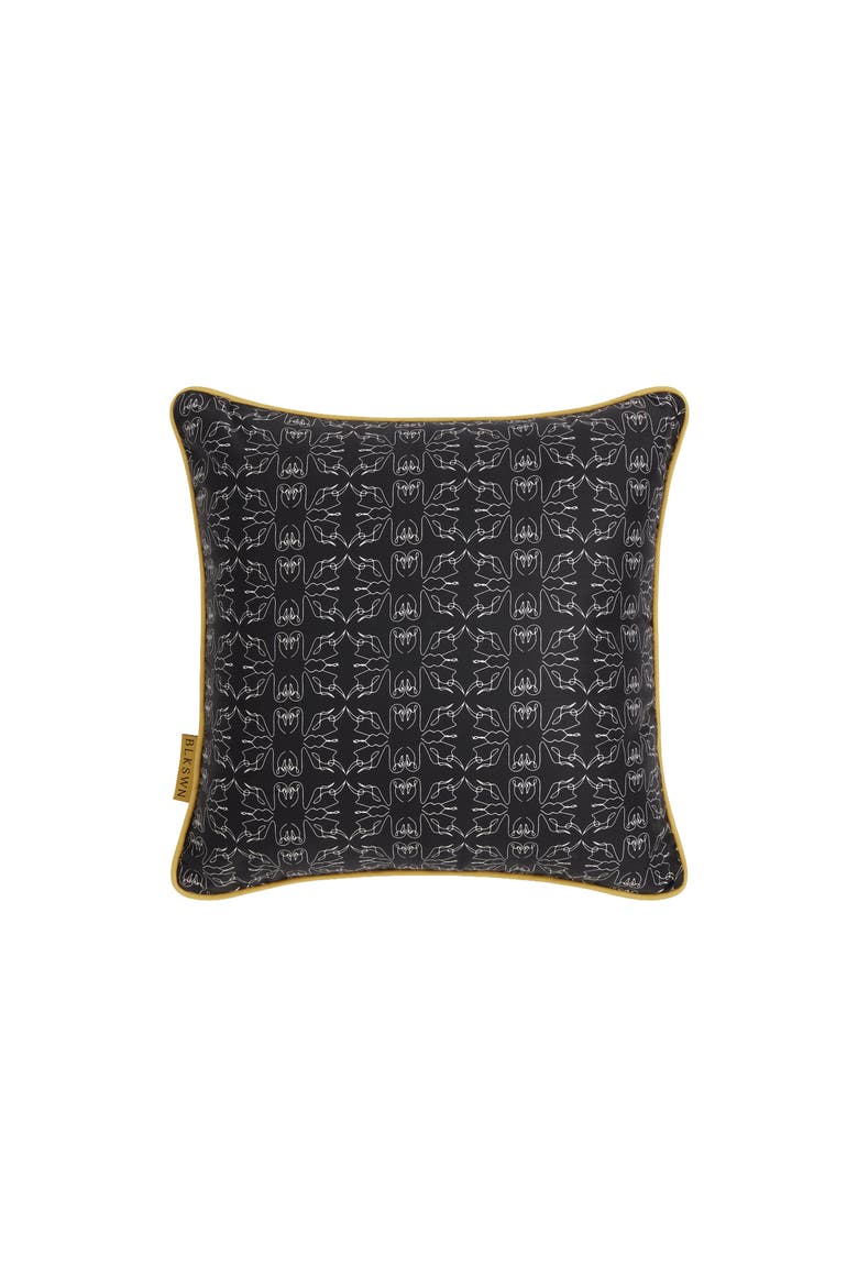 Swn  Monogram Decorative Cushion, Alternate, color, Black & White