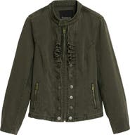 Desigual Ruffle Detail Denim Jacket