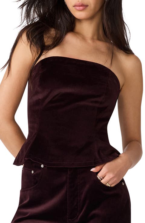 Dawnette Strapless Peplum Top