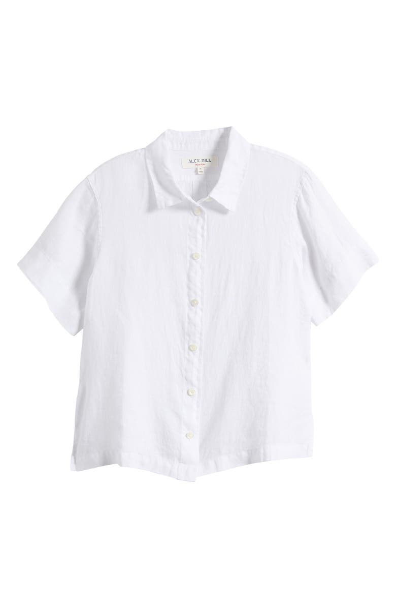 Alex Mill Maddie Linen Button-Up Shirt, Alternate, color, White
