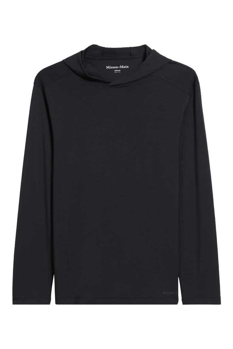 Knox Long Sleeve Hooded T-Shirt, Alternate, color, BLACK