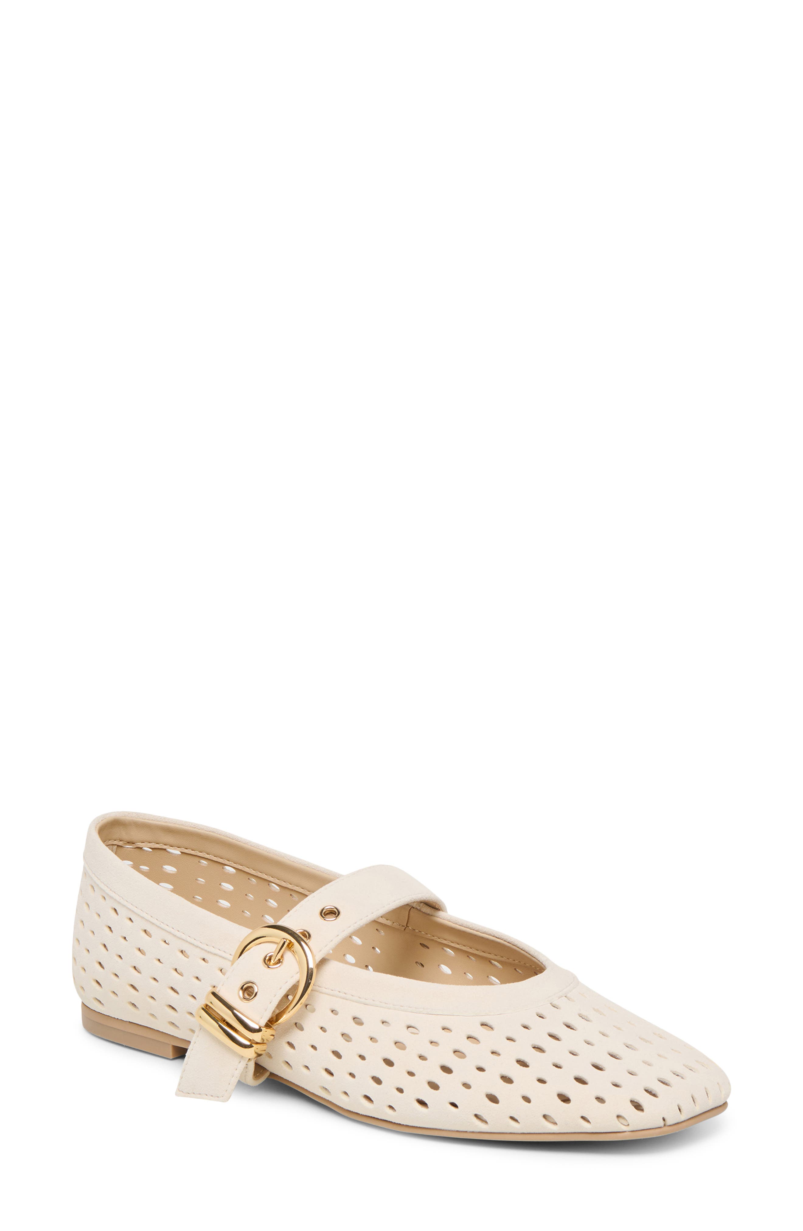  Creme Perforated Suede