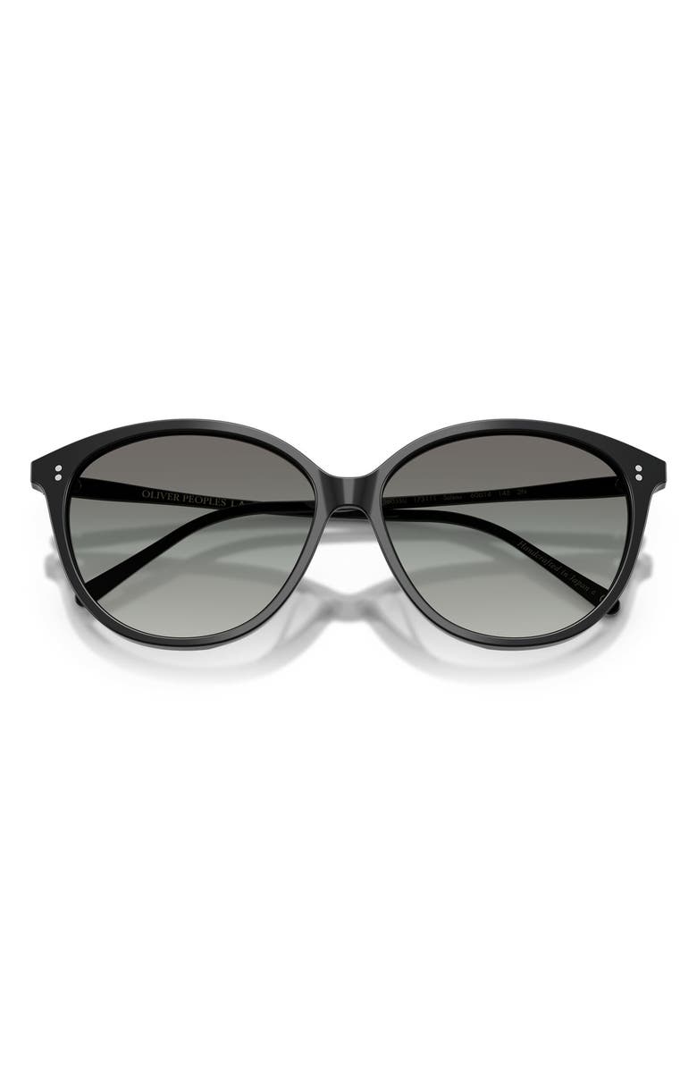 Oliver Peoples Soleau 60mm Butterfly Sunglasses, Alternate, color, Black / Grey Gradient