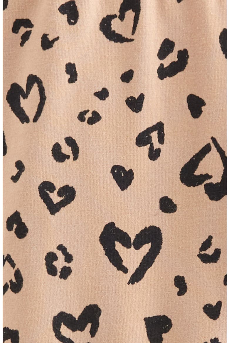 Kids' Core Leggings, Alternate, color, TAN NATURAL LEOPARD HEARTS