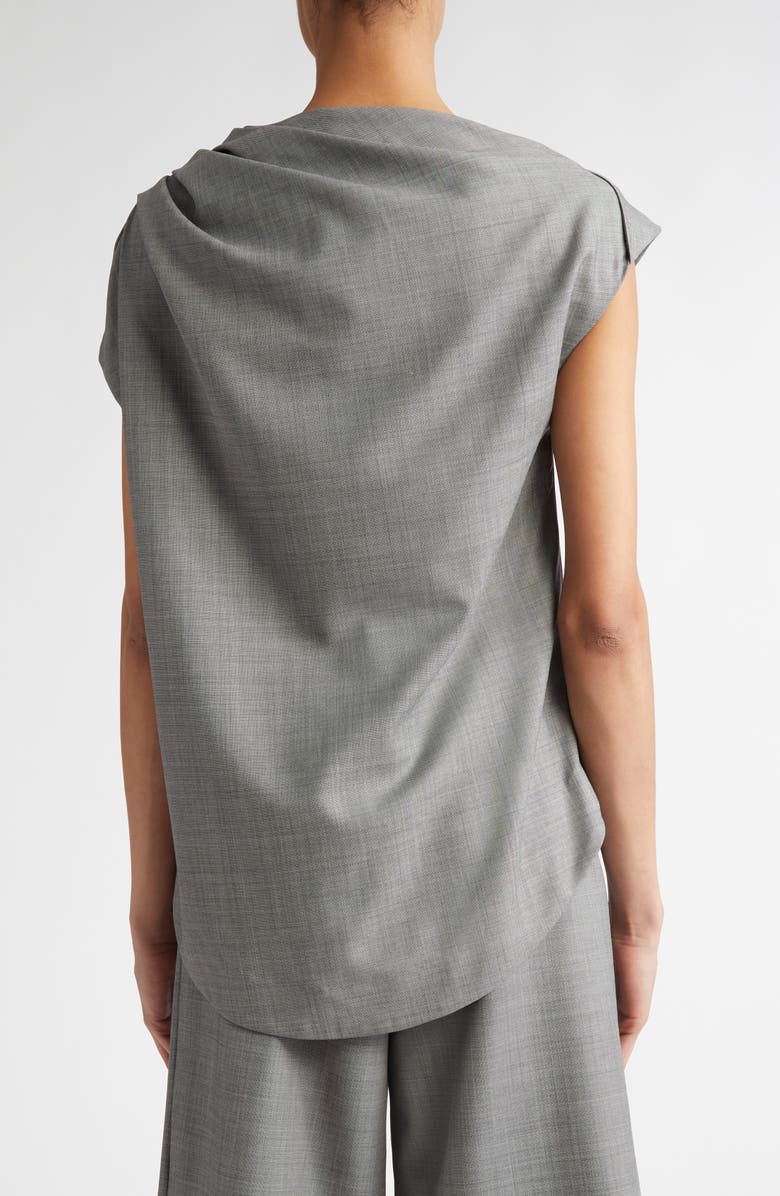 LOULOU DE SAISON Lyra Draped Virgin Wool Top, Alternate, color, 
