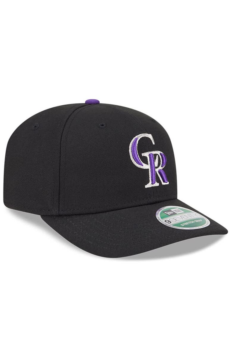 Men's New Era  Black Colorado Rockies Player Replica 9SEVENTY Adjustable Hat, Alternate, color, Black