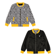 Mixed Up Clothing Girls Reversible Zip up Lightweight Bomber Jacket