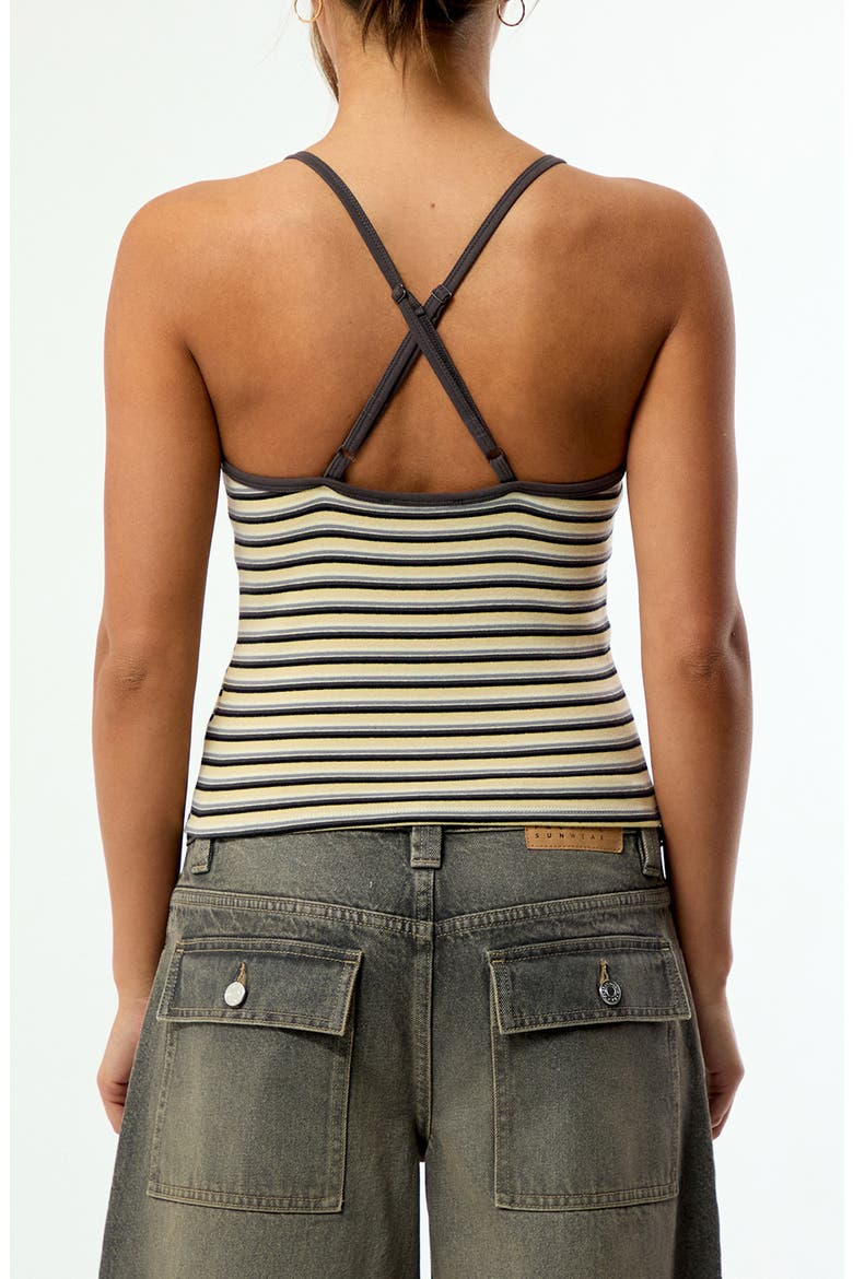 Elle Easy V-Neck Stripe Camisole, Alternate, color, YELLOW