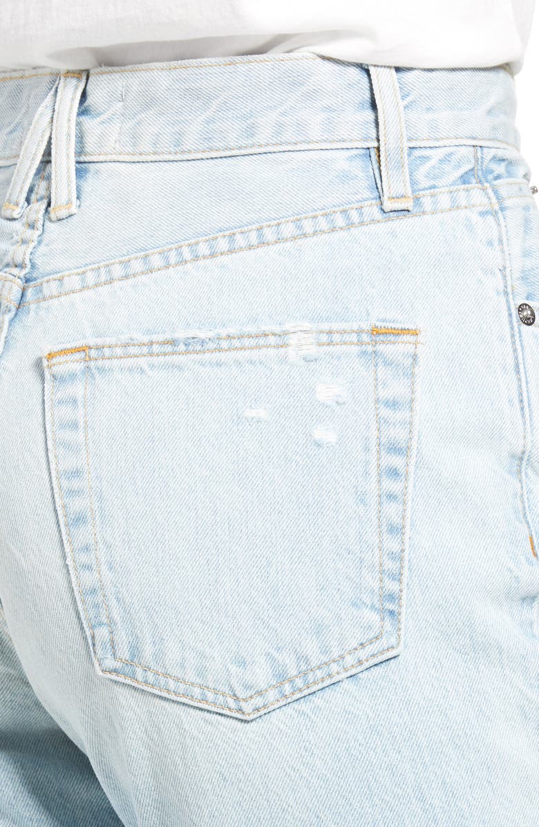 SLVRLAKE London Nonstretch High Waist Ankle Straight Leg Jeans, Alternate, color, 