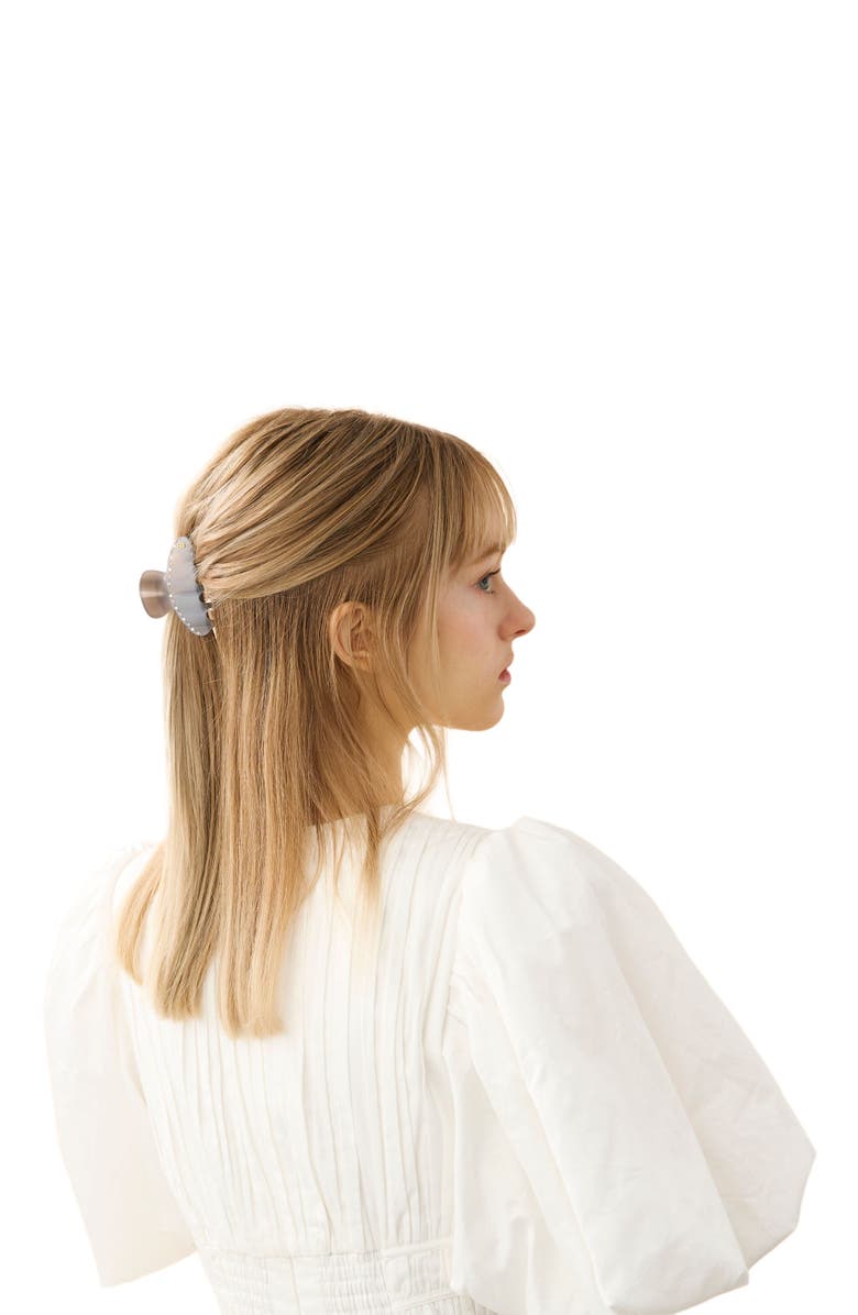 Alexandre de Paris Effet Speciaux Acetate and Swarovski Strass Hair Claw Clip, Alternate, color, Grey