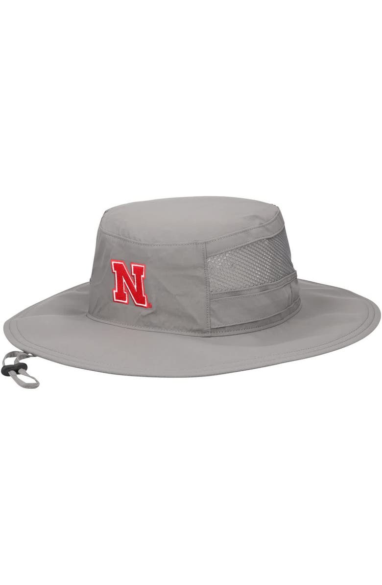 Columbia Men's Columbia  Gray Nebraska Huskers Bora Bora III Omni-Shade Booney Hat, Main, color, 