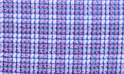 Treasure & Bond Kids' Check Textured Two-piece Swimsuit In Purple