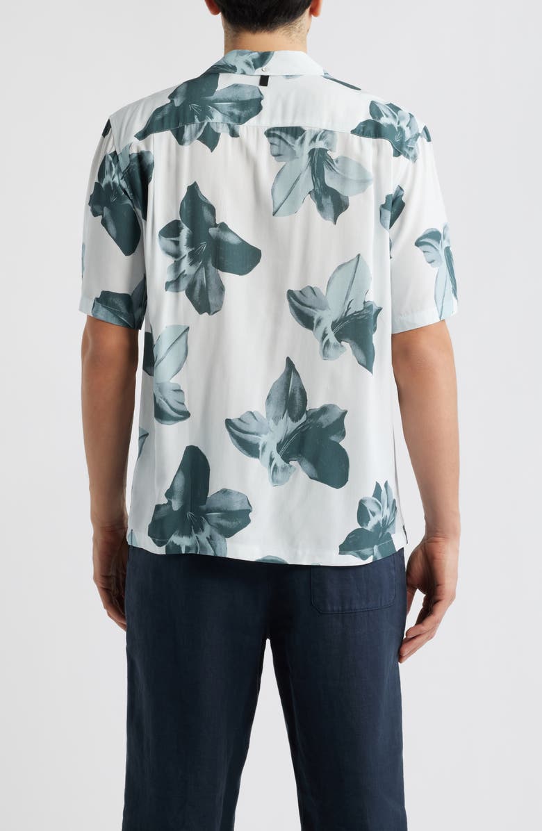 rag & bone Avery Floral Camp Shirt, Alternate, color, Mint