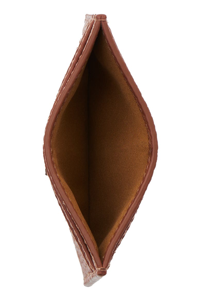 The Leather Card Case, Alternate, color, ARGAN OIL