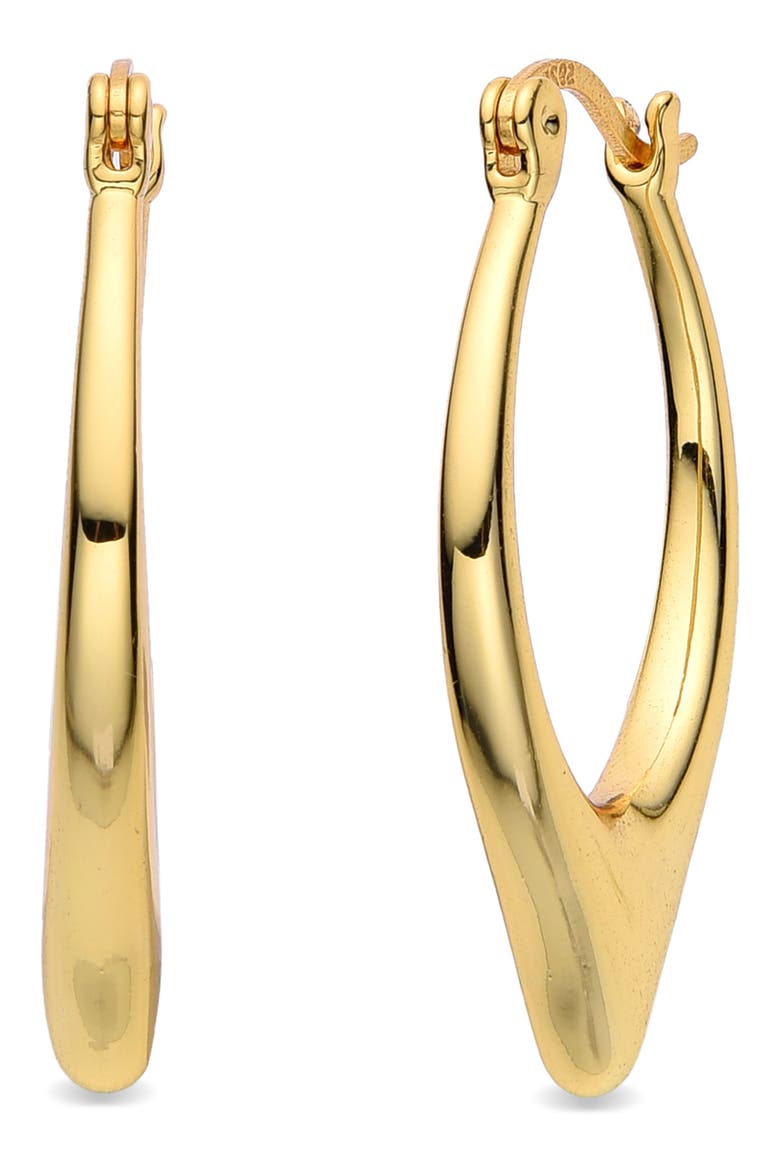 Mya Drop Hoop Earrings, Main, color, GOLD