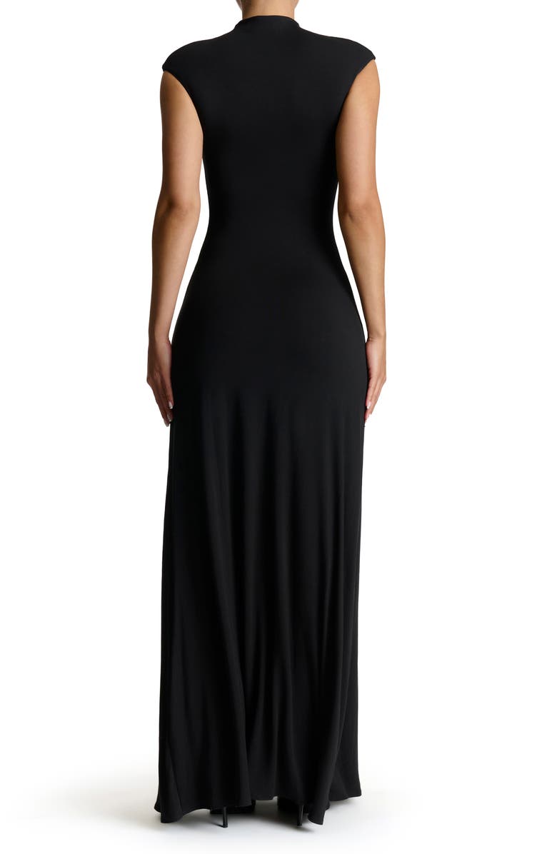 Naked Wardrobe Mock Neck Cap Sleeve Dress, Alternate, color, 