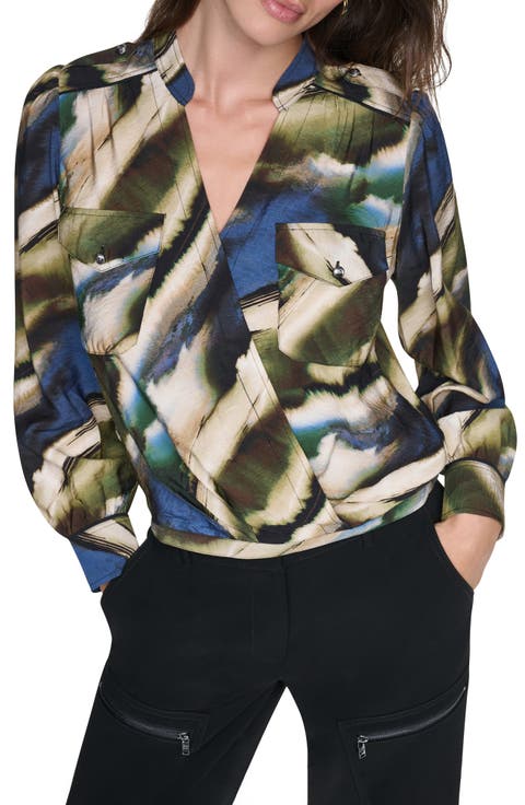 Print Surplice Top