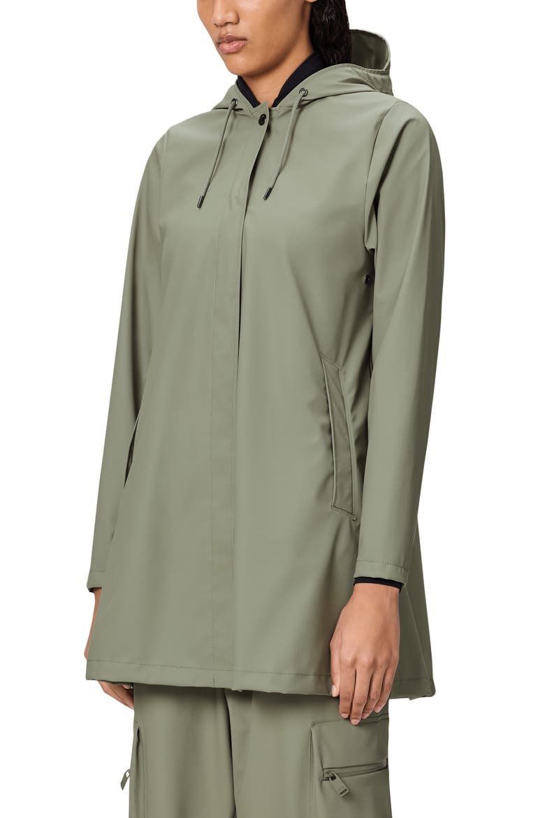 Waterproof A-Line Rain Jacket, Alternate, color, DRIFT