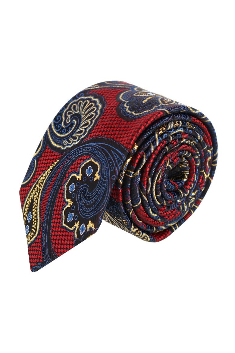 Roman Exploded Paisley Stately Silk Necktie, Main, color, Multiple Colors