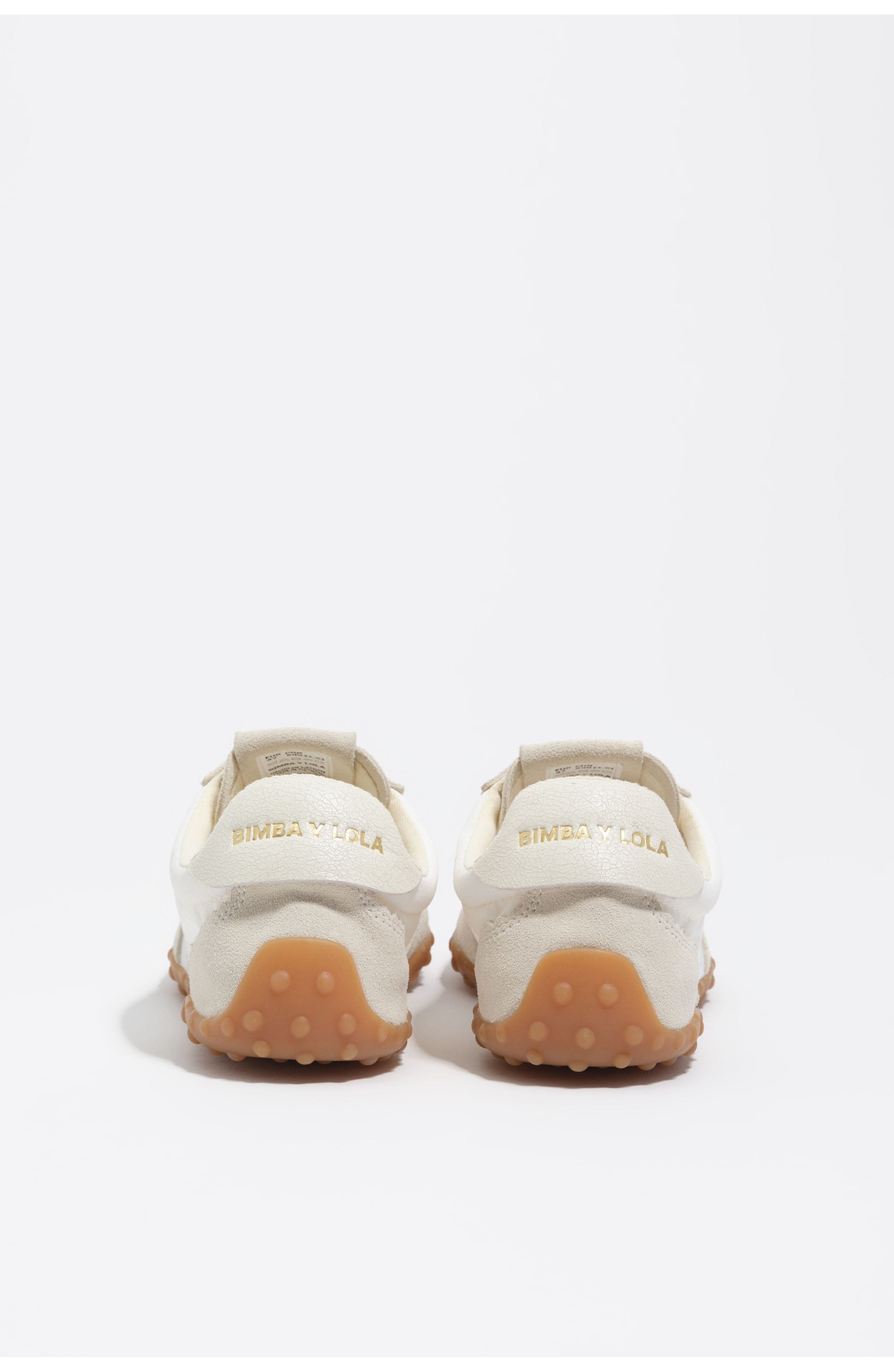 Bimba y Lola Suede Nylon 13 29 Sneaker, Alternate, color, Off White