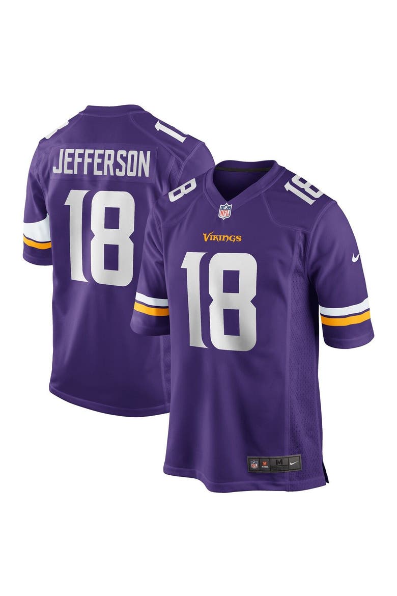 Men's Nike Justin Jefferson Purple Minnesota Vikings Player Game Jersey, Main, color, Purple