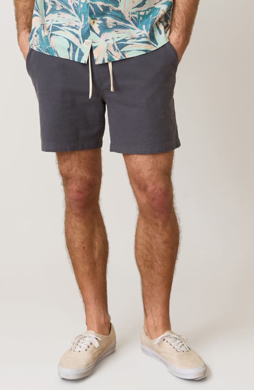 Marine Layer Saturday 6-inch Drawstring Beach Shorts In Gray