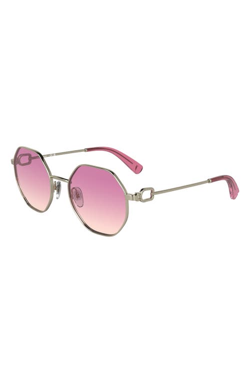 Longchamp Le Foulonné 52mm Gradient Round Sunglasses