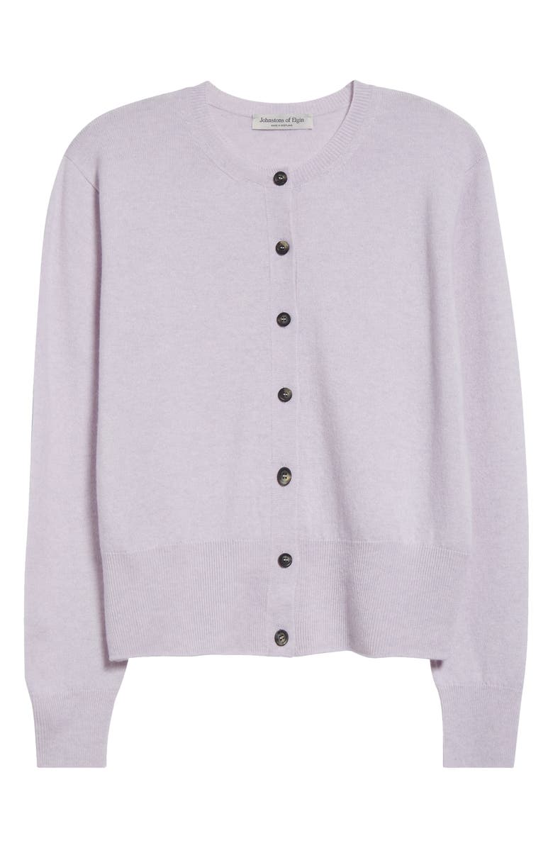 Johnstons of Elgin Classic Cashmere Crewneck Cardigan, Alternate, color,