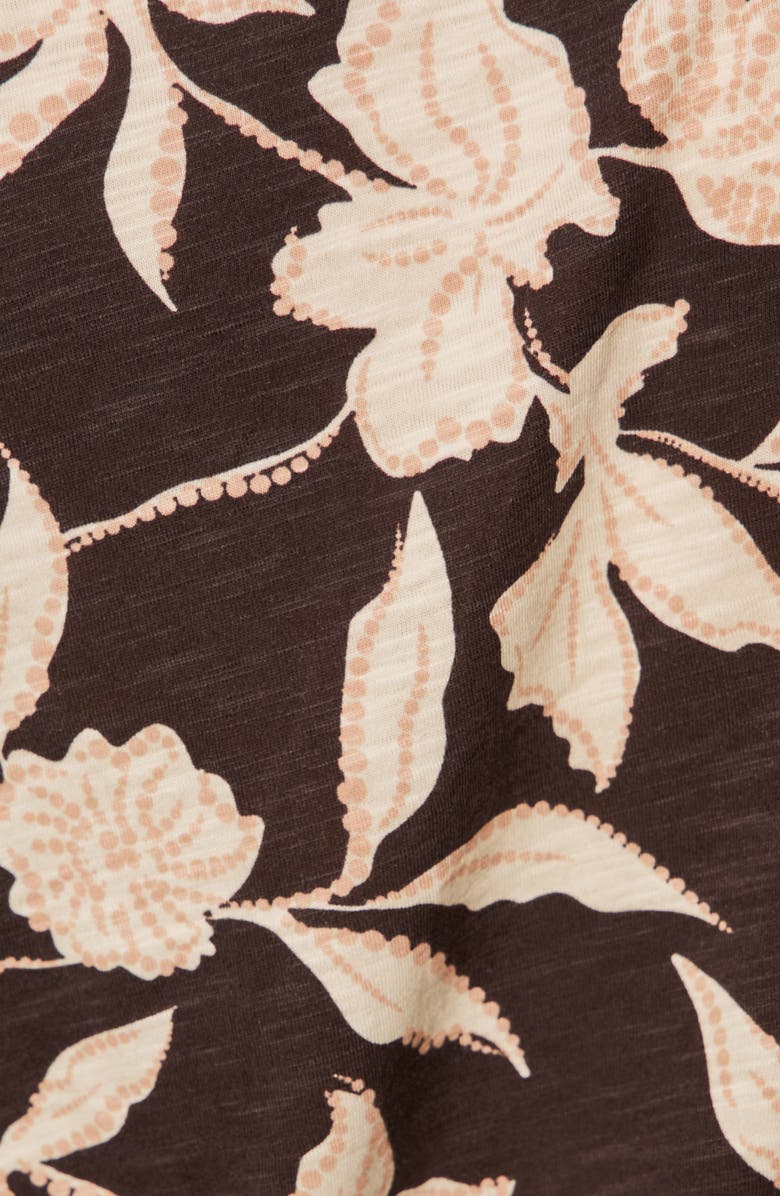 Sanctuary Print Split Neck Knit Top, Alternate, color, Semisweet Floral