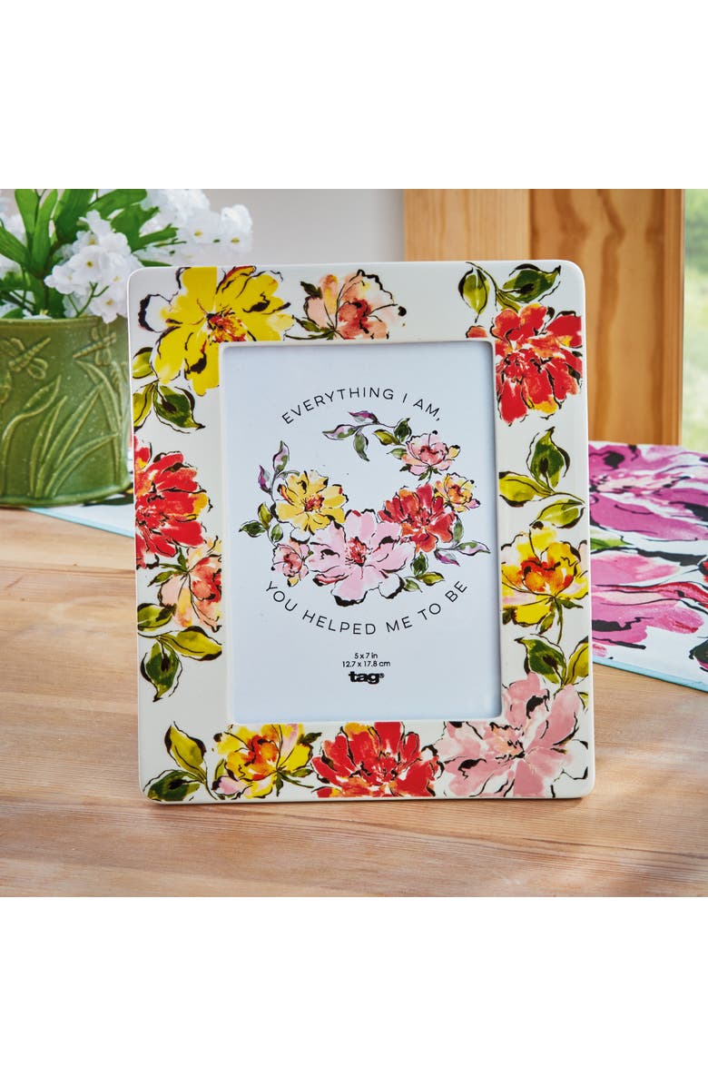 tag In Bloom Photo Frame 5X7 Multi Earthenware Spring, Alternate, color, White