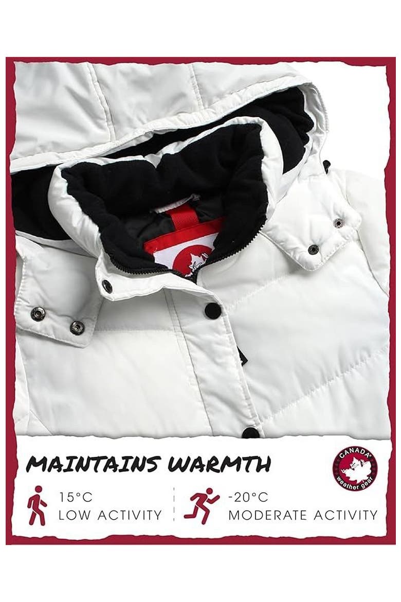 Women's Quilted Winter Jacket, Alternate, color, White
