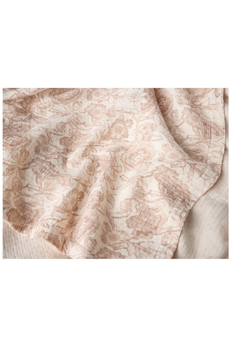 Balboa Organic Matelassé Print Throw, Alternate, color, UNDYED W/ ANTIQUE ROSE