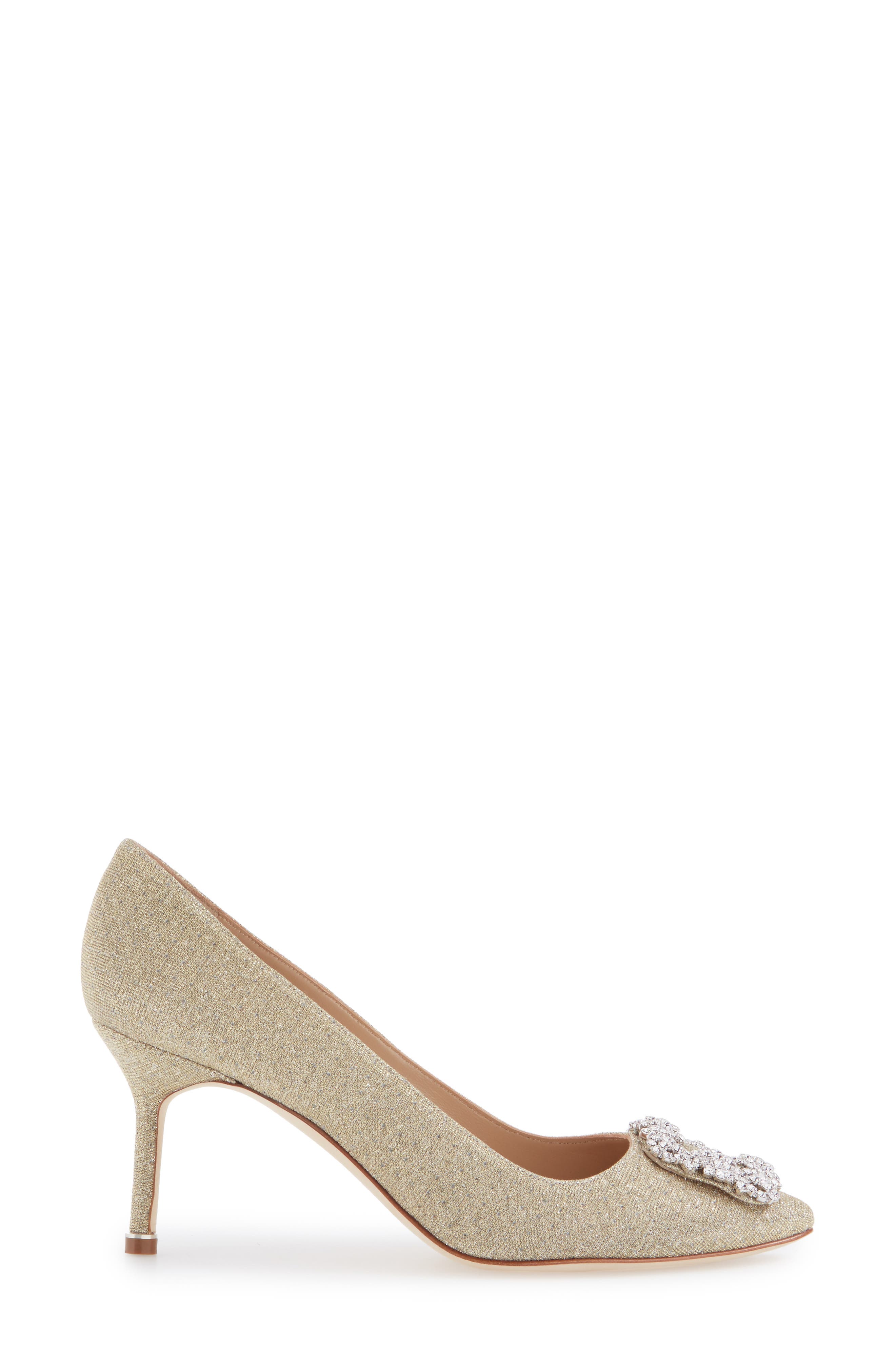 Hangisi Pointed Toe Pump, Alternate, color, GOLD FABRIC