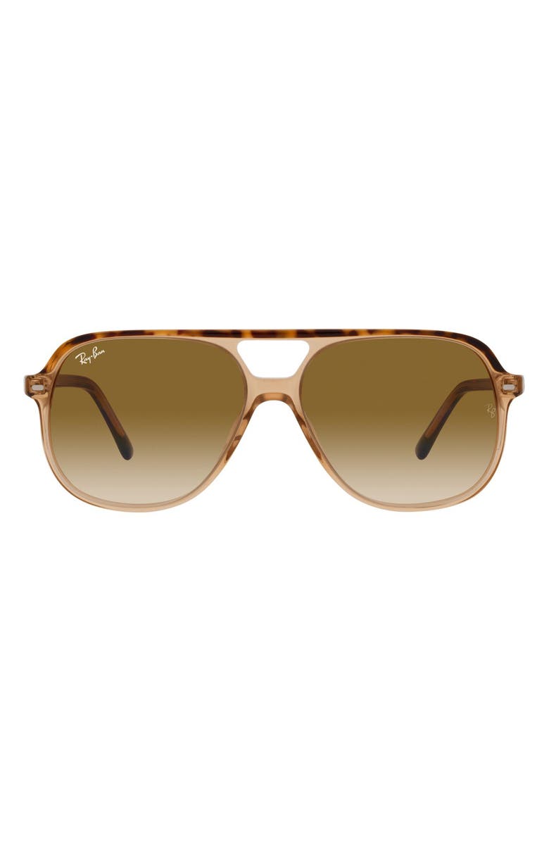 Ray-Ban 60mm Navigator Sunglasses, Main, color, Havana Brown/ Clear Brown