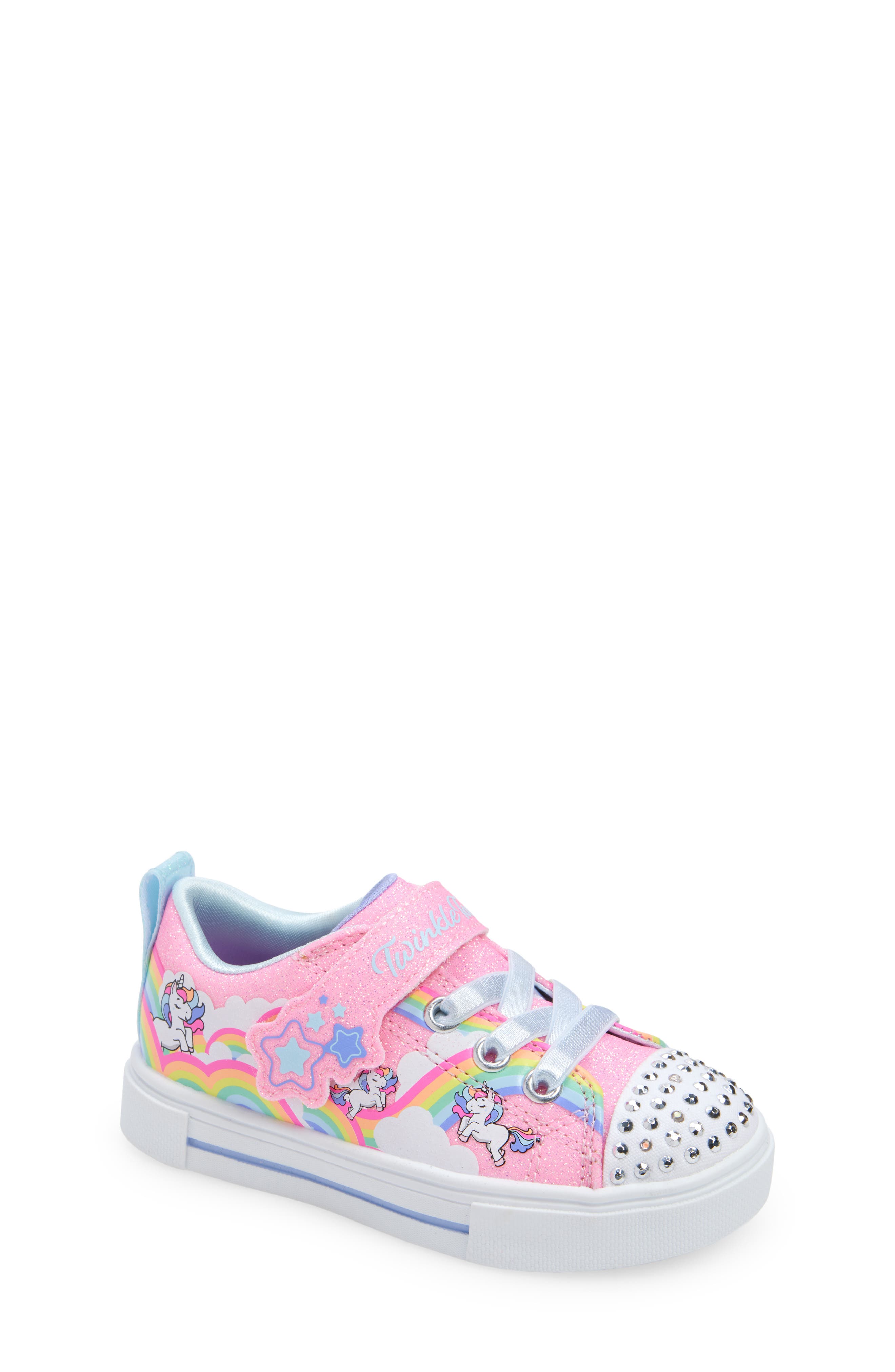 SKECHERS Twinkle Sparks Light-Up Sneaker, Main, color, Pink/ Multi