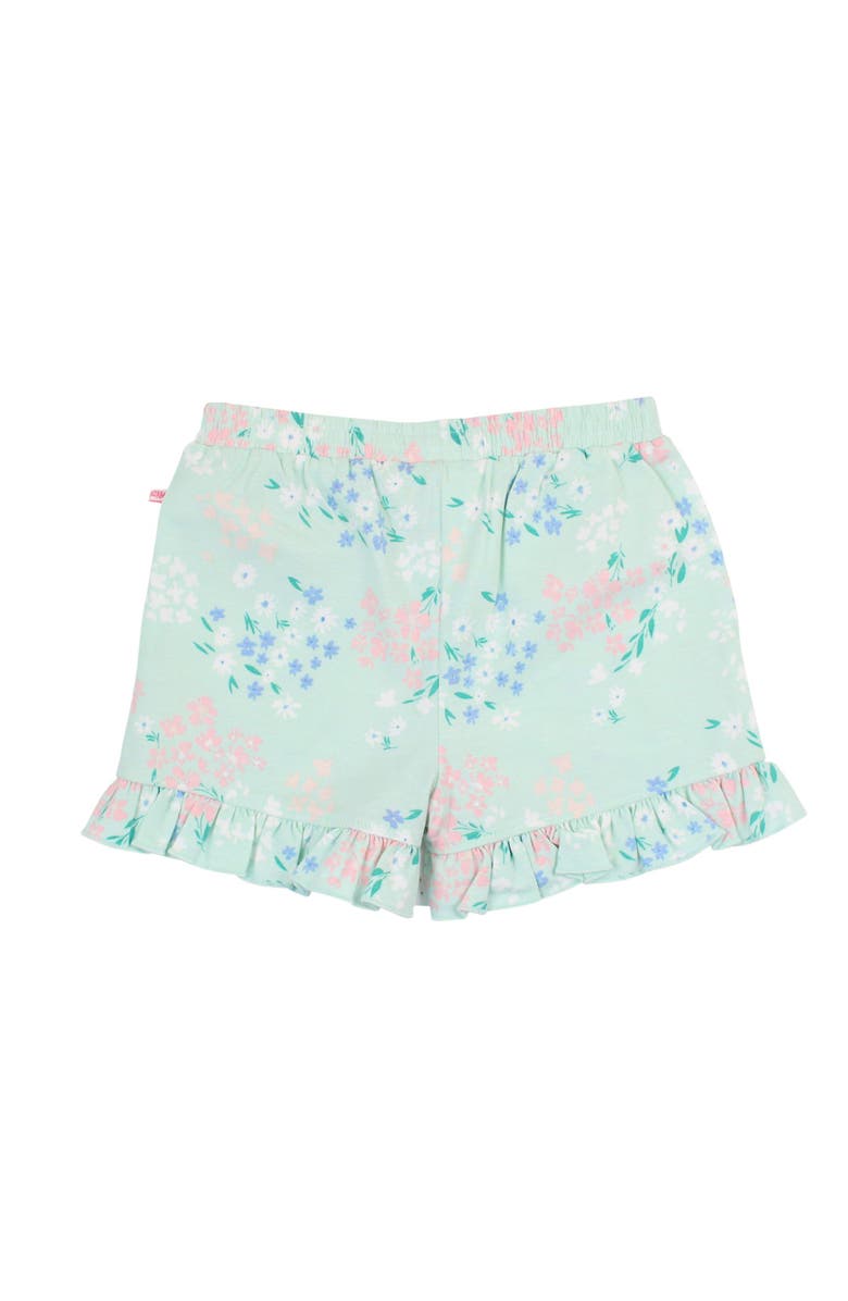 RuffleButts Girls Knit Ruffle Trim Shorts, Alternate, color, 