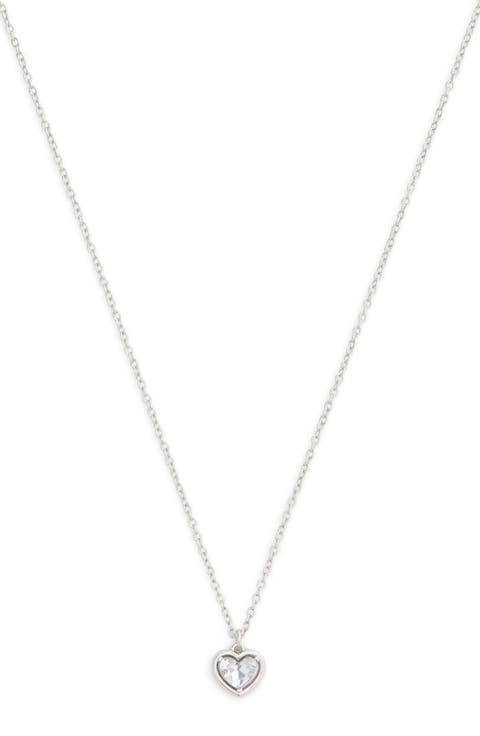 Halo Heart Short Pendant Necklace