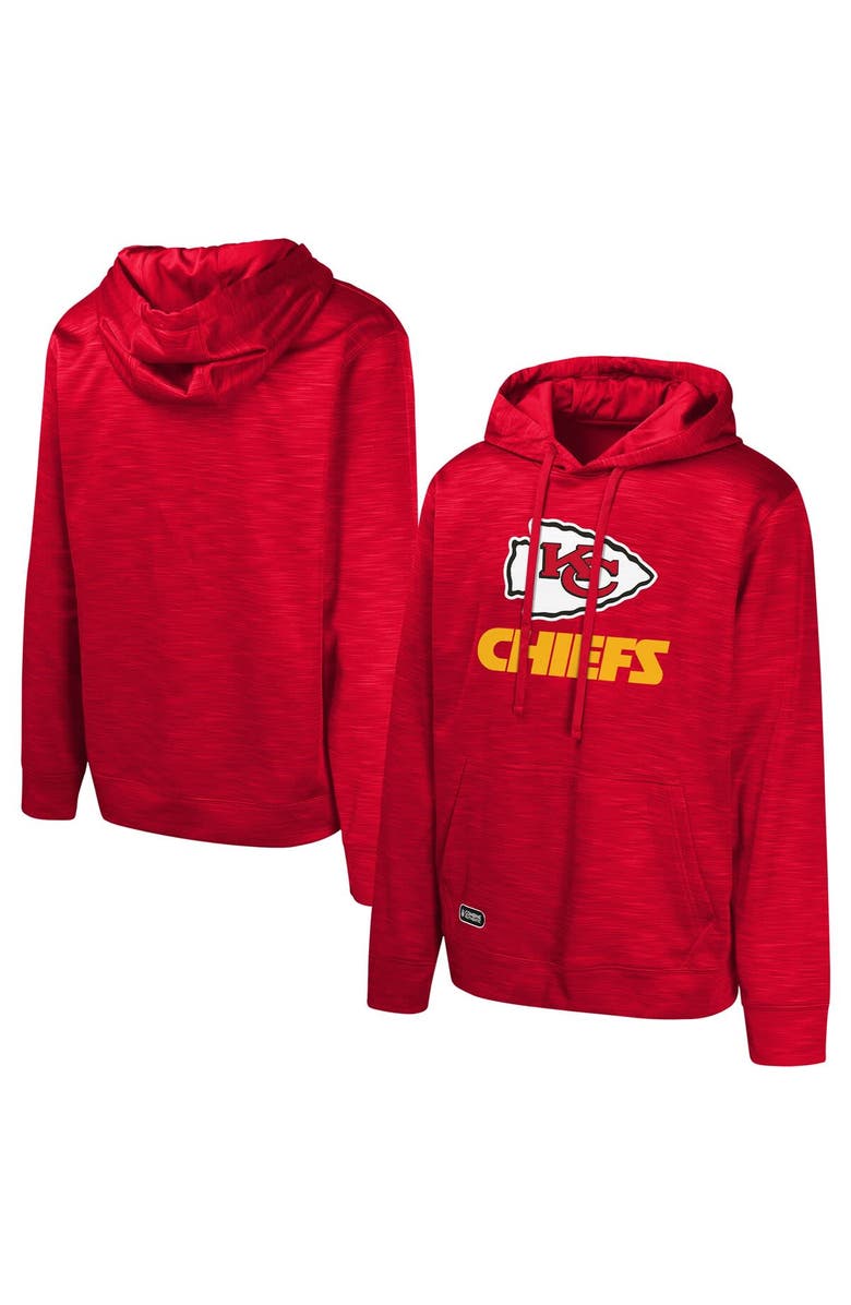 Outerstuff Men's Red Kansas City Chiefs Streak Fleece Pullover Hoodie, Main, color, 