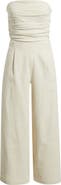 Nordstrom Strapless Linen Blend Jumpsuit