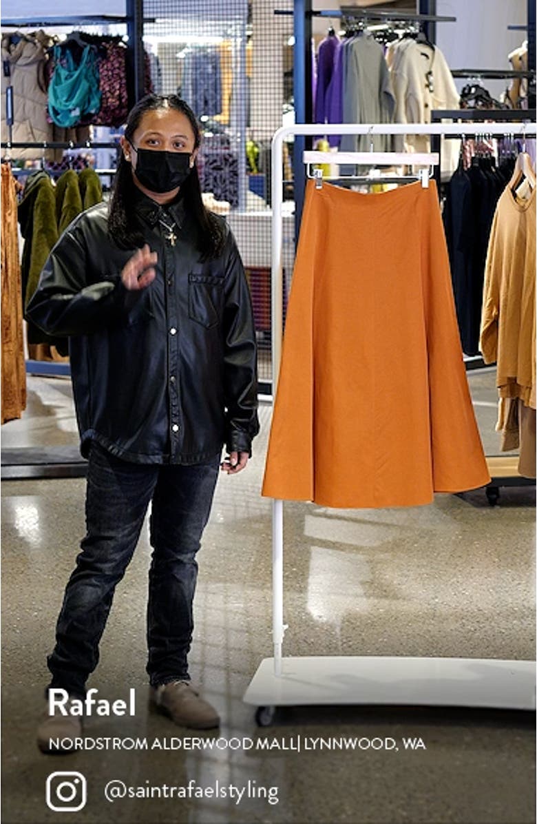 Paneled Cotton Blend Slip Skirt, sales video thumbnail