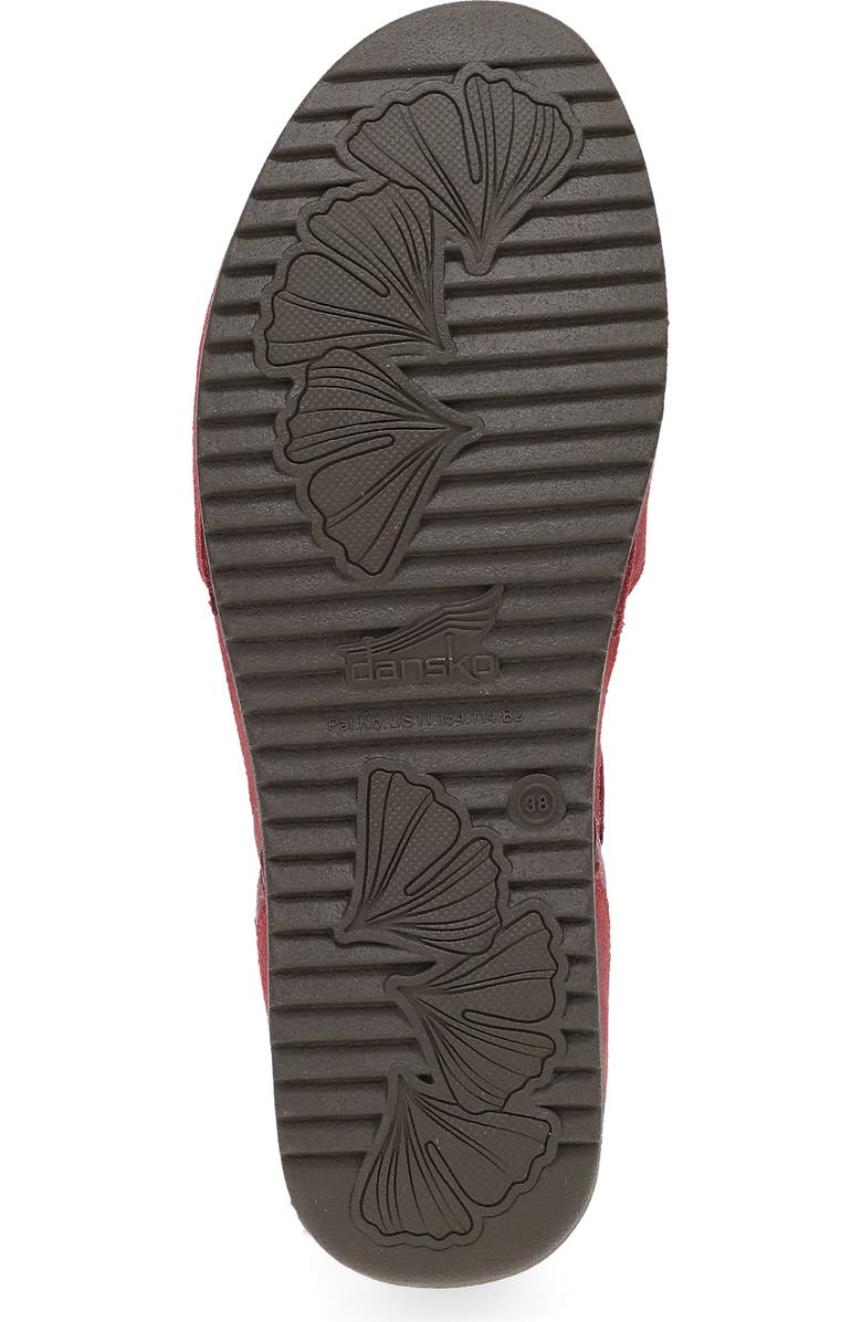 Dansko Mae Ankle Strap Platform Clog, Alternate, color, Red